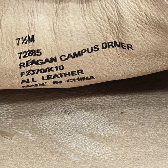 Frye Reagan Campus Driver Shoes Womens 7.5M Gray Leather Loafer Slip On Moccasin - Picture 5 of 6